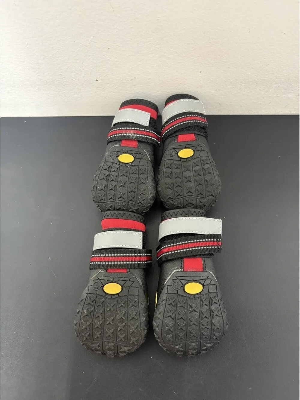 Waterproof Dog Shoes / Boots Red Size 4 31-40Lb Dogs 2.2x2.6” By My Busy Dog